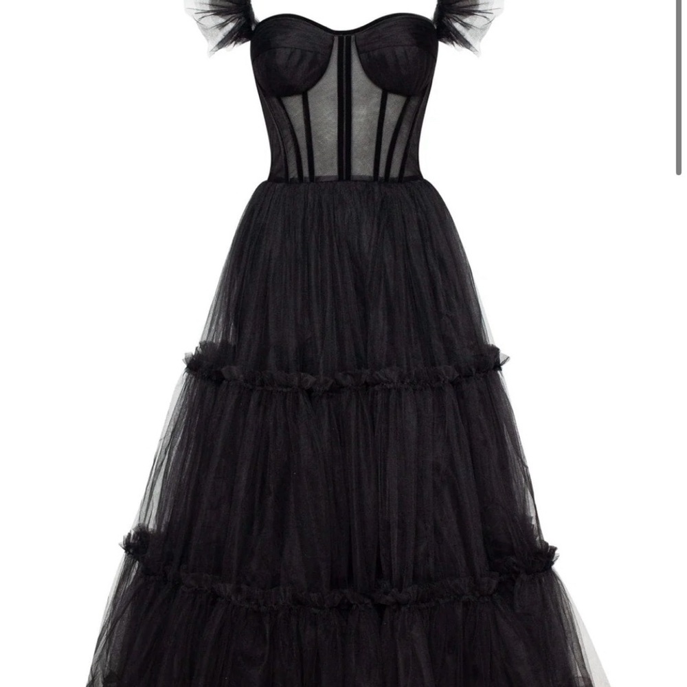 Milla Prom Dress - Elegant Black Tulle Evening Dress